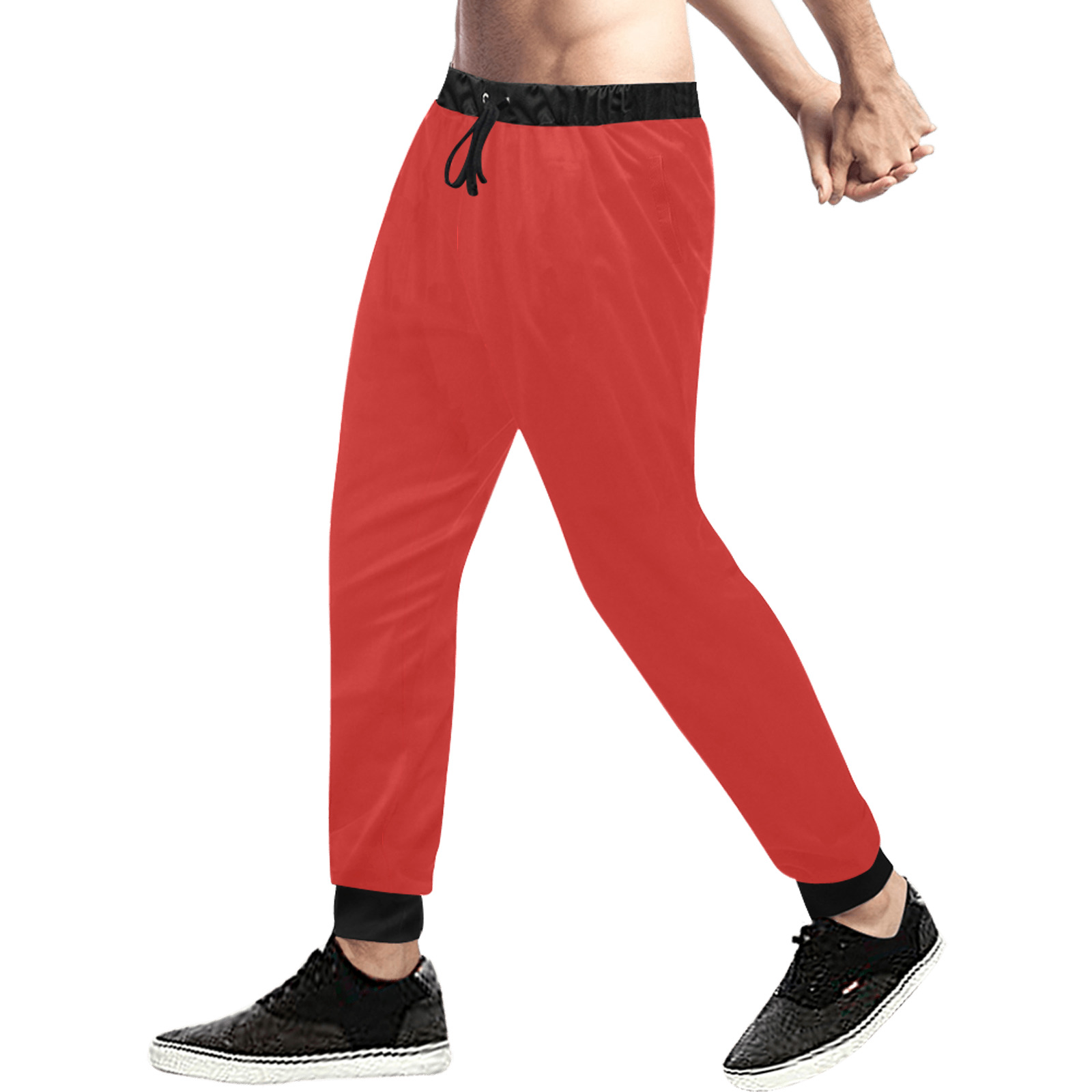 red Men's All Over Print Sweatpants (Model L11)