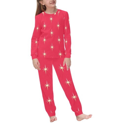 Cure Red and White Xmas Pjs Kids' All Over Print Pajama Set