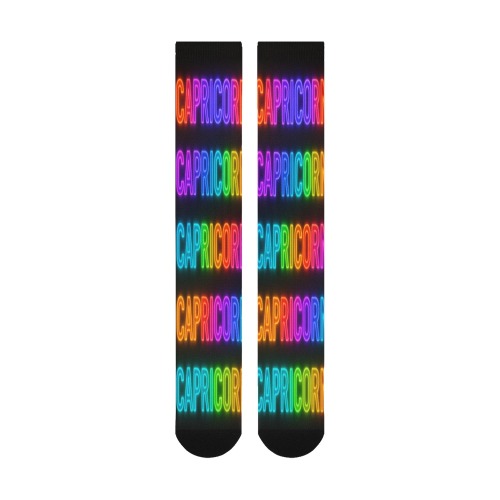 Neon Capricorn Typography Design