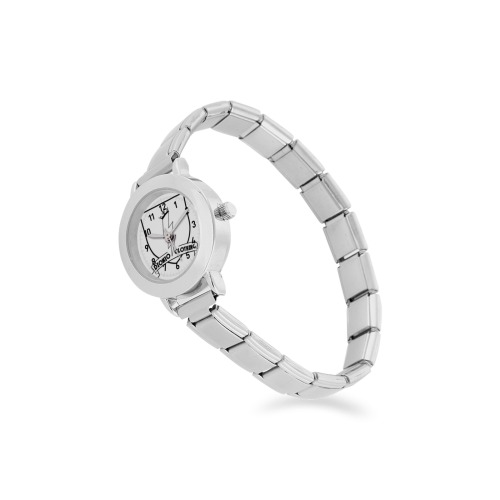 Dionio Clothing - Women's Italian Charm Watch (White Shield Logo) Women's Italian Charm Watch(Model 107)