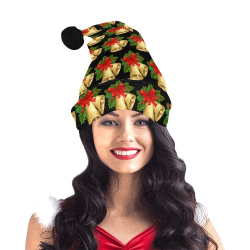 Christmas Bells holly Santa Hat