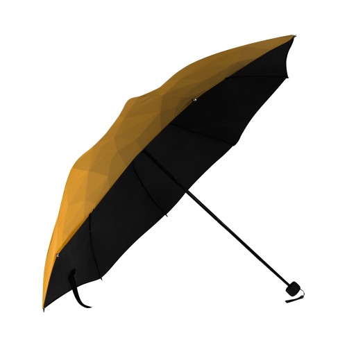 Orange gradient geometric mesh pattern Anti-UV Foldable Umbrella (U08)