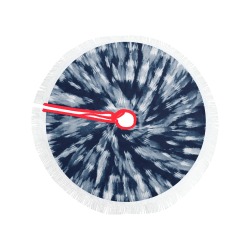 Shibori tie dye_H65 Thick Fringe Christmas Tree Skirt 36"x36"
