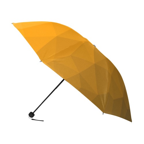 Orange gradient geometric mesh pattern Anti-UV Foldable Umbrella (U08)