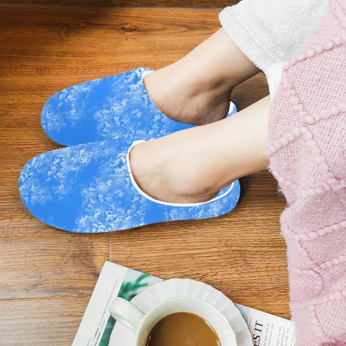 White Frost on Blue Art