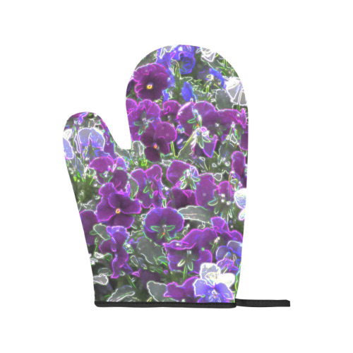Field Of Purple Flowers 8420 Oven Mitt & Pot Holder