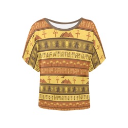 African patterns -02 Women's Batwing-Sleeved Blouse T shirt (Model T44)