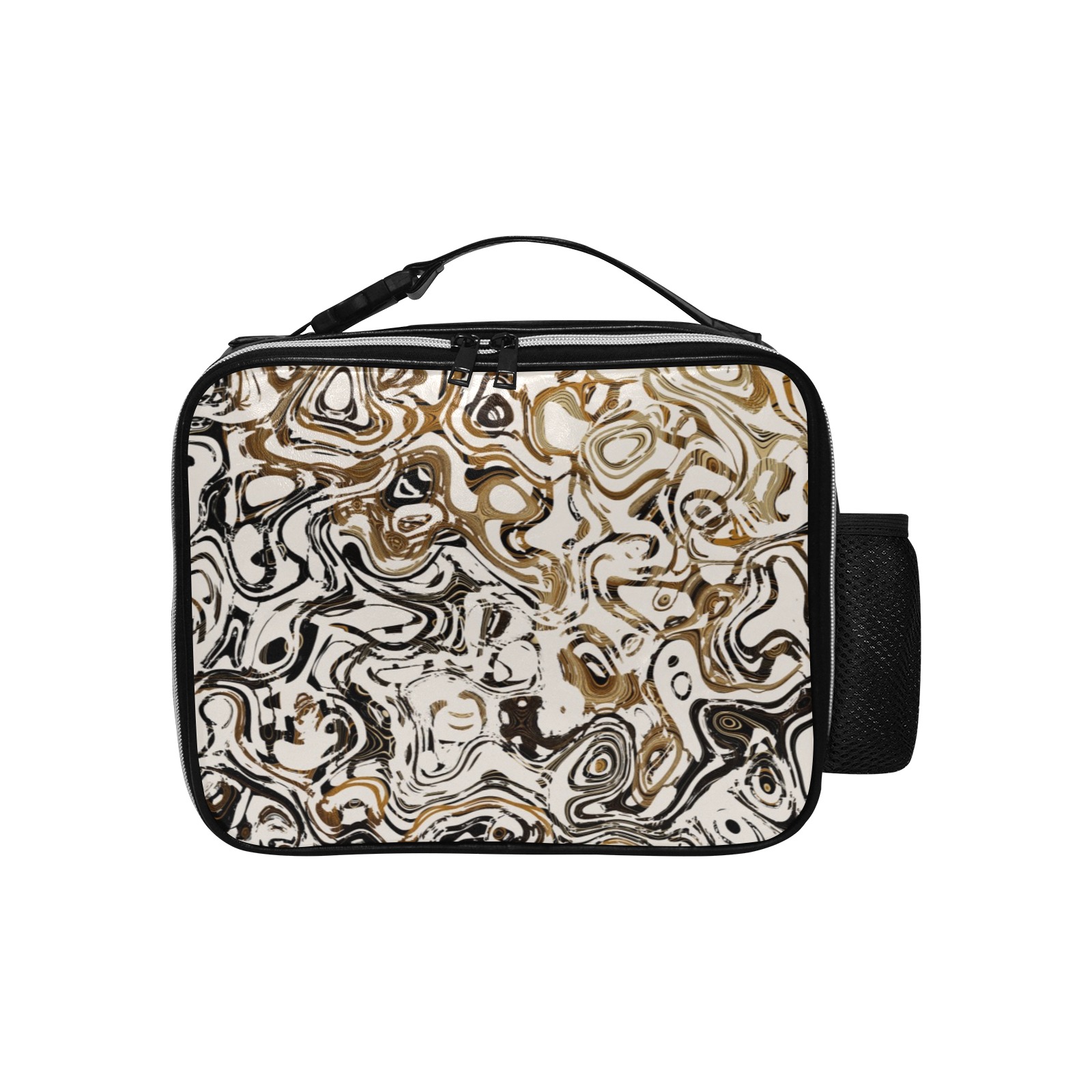 Marble Bronze PU Leather Lunch Bag (Model 1723)