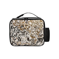 Marble Bronze PU Leather Lunch Bag (Model 1723)