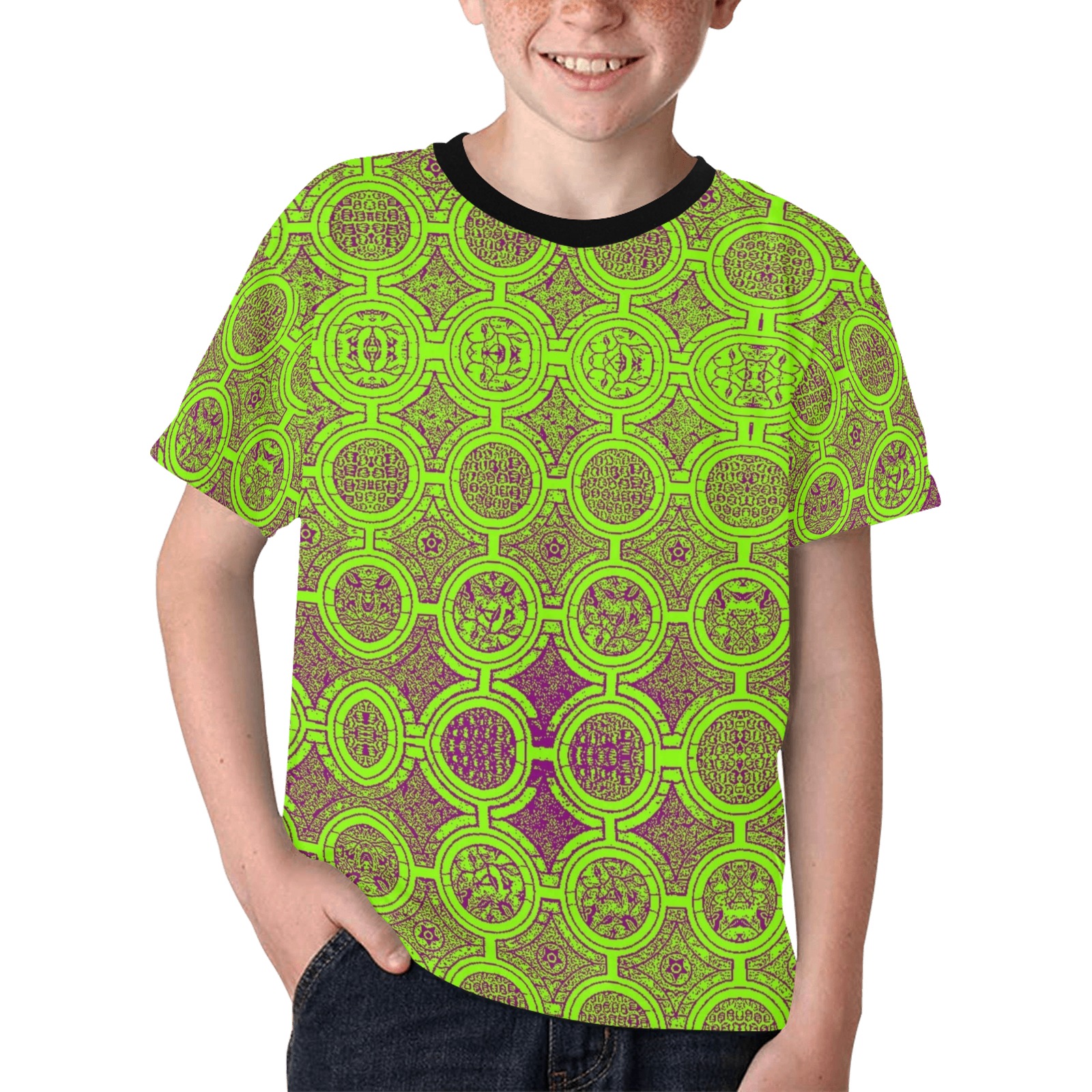 AFRICAN PRINT PATTERN 2 Kids' All Over Print T-shirt (Model T65)