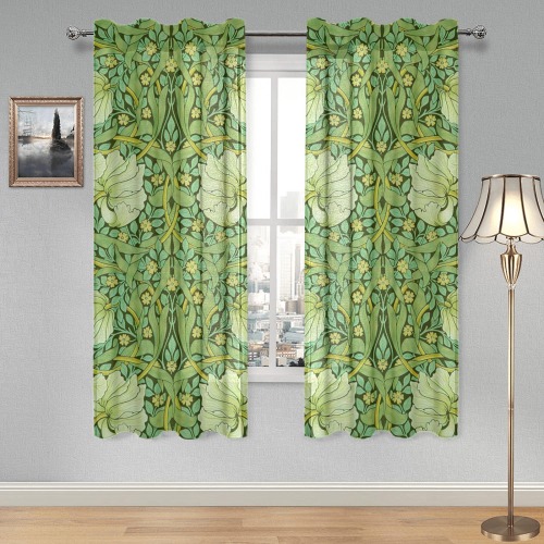 William Morris - Pimpernel Gauze Curtain 28"x63" (Two-Piece)
