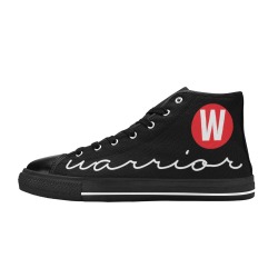 Warrior Tracer Black Men’s Classic High Top Canvas Shoes (Model 017)