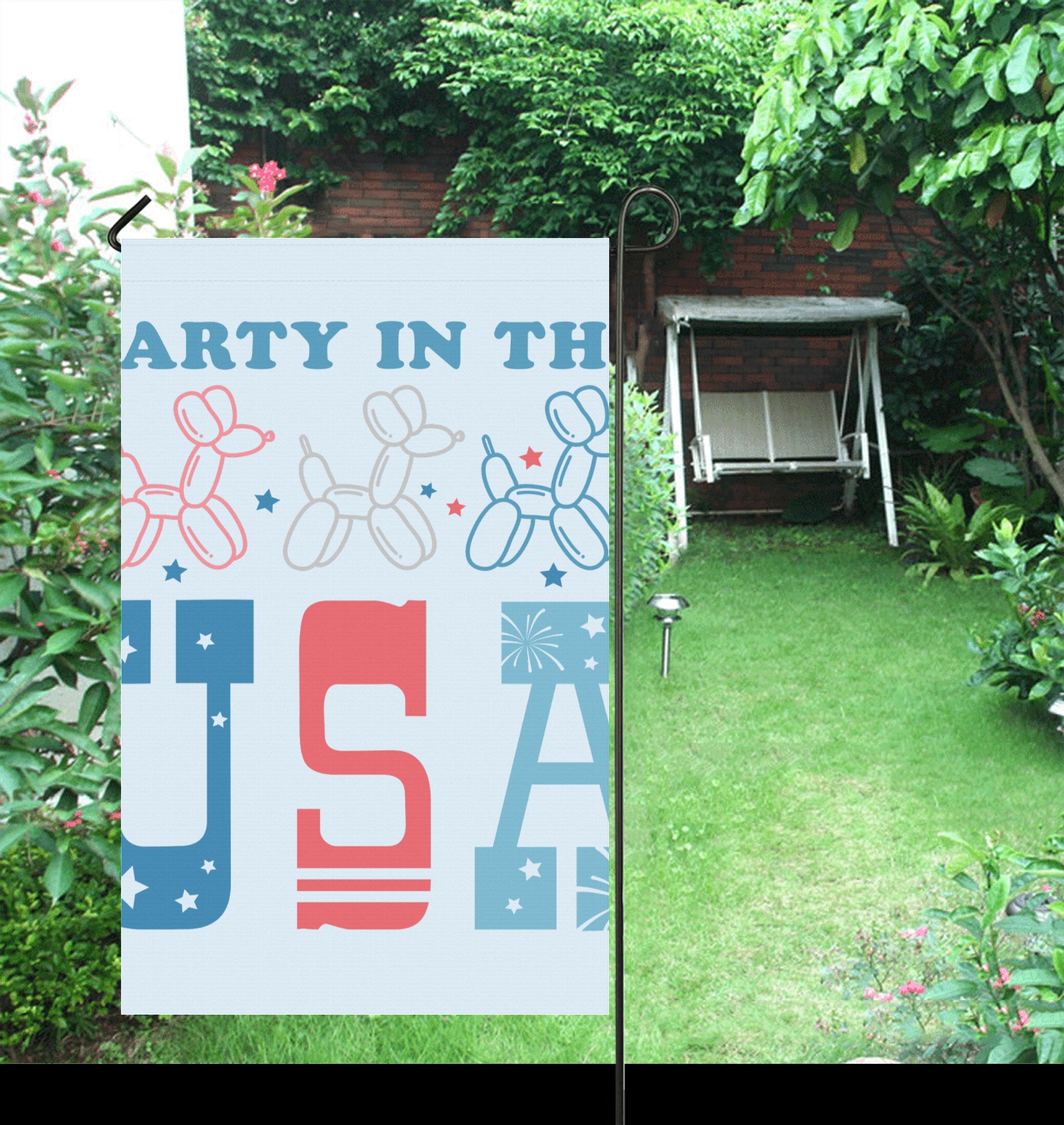 Retro Party In The USA Garden Flag 36''x60'' (Two Sides Printing)