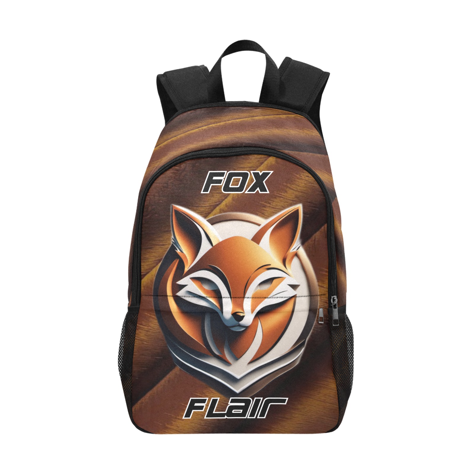 IMG_6809 Fox Flair Backpack Fabric Backpack with Side Mesh Pockets (Model 1659)