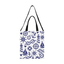 Nautical Themed Tote Bag All Over Print Canvas Tote Bag/Medium (Model 1698)