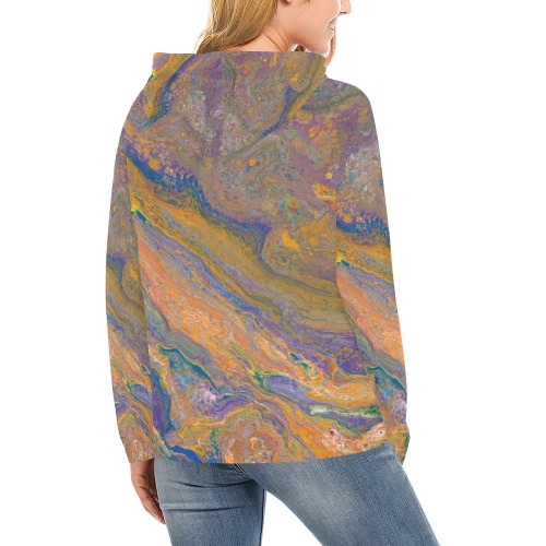 Empty Overflow All Over Print Hoodie for Women (USA Size) (Model H13)