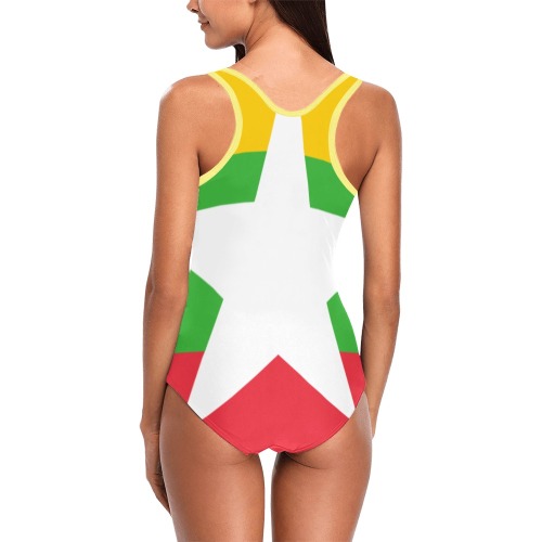 Flag_of_Myanmar.svg Vest One Piece Swimsuit (Model S04)