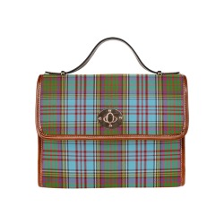 Clan Anderson Tartan Waterproof Canvas Bag-Brown (All Over Print) (Model 1641)