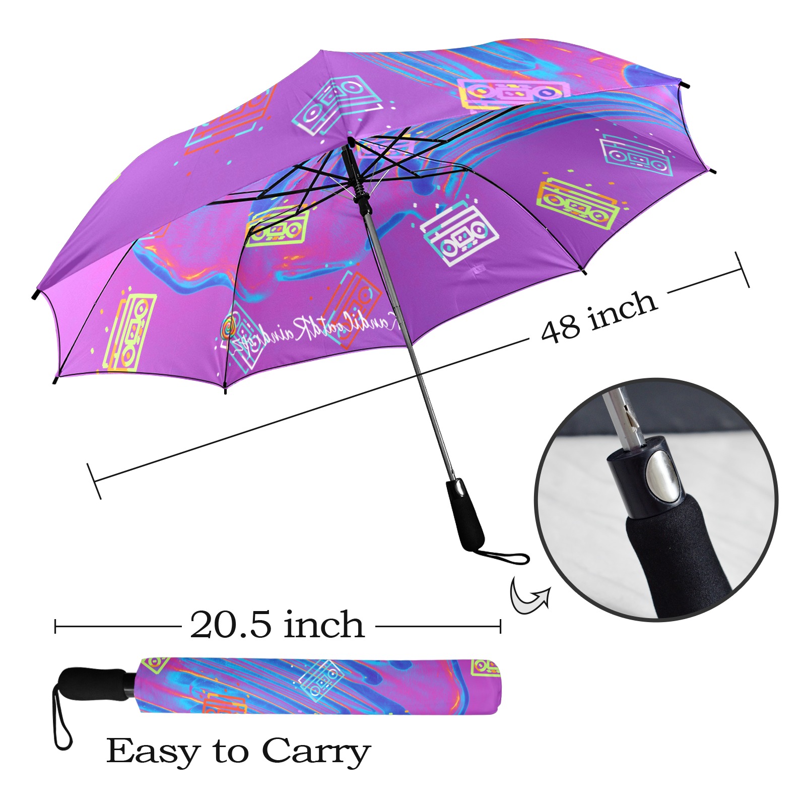 KandiCoatdBlaster Semi-Automatic Foldable Umbrella (Model U12)
