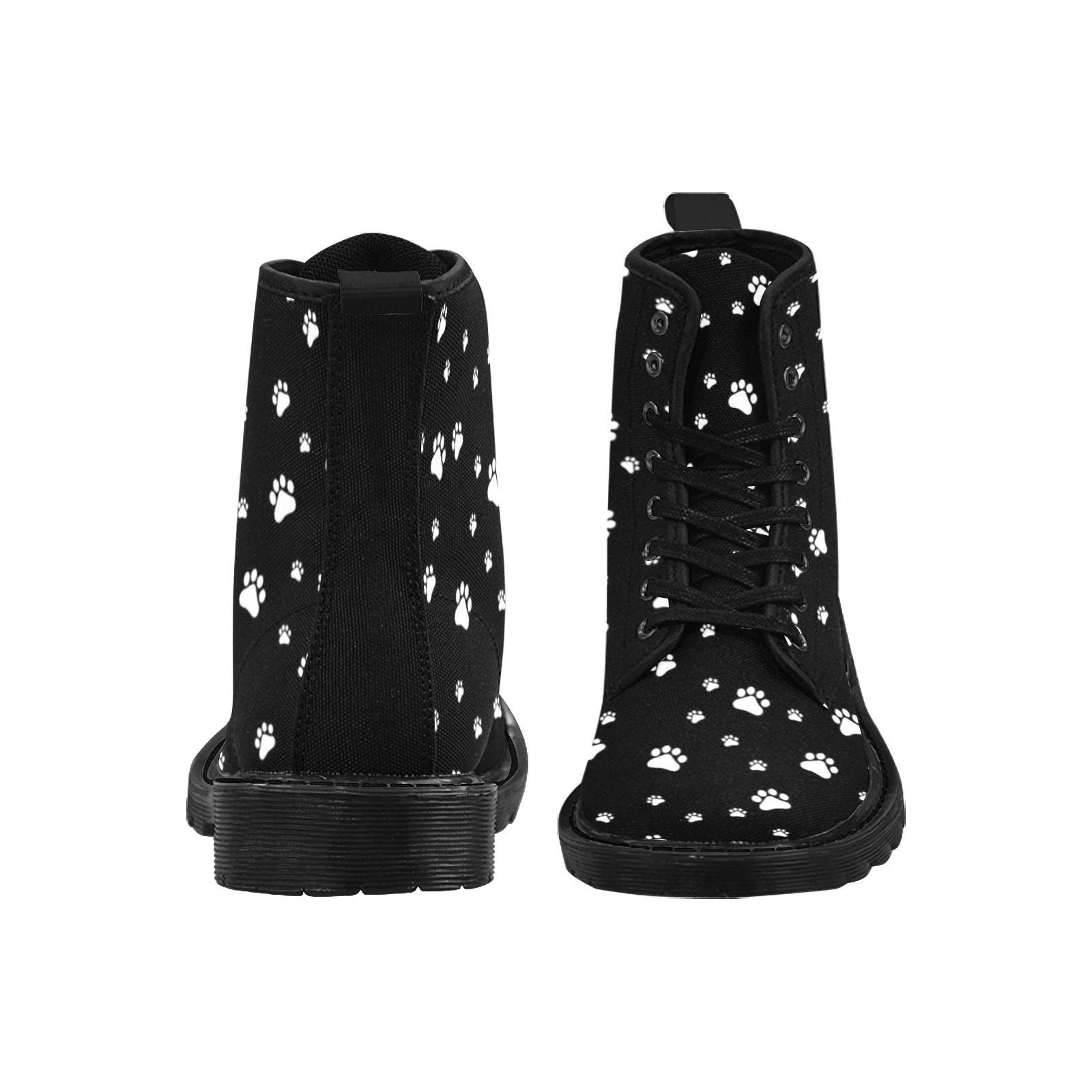 Paws Black and White by Fetishworld Martin Boots for Women (Black) (Model 1203H)