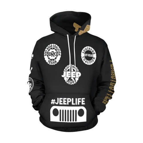 PeanutButter Jeep All Over Print Hoodie for Men (USA Size) (Model H13)