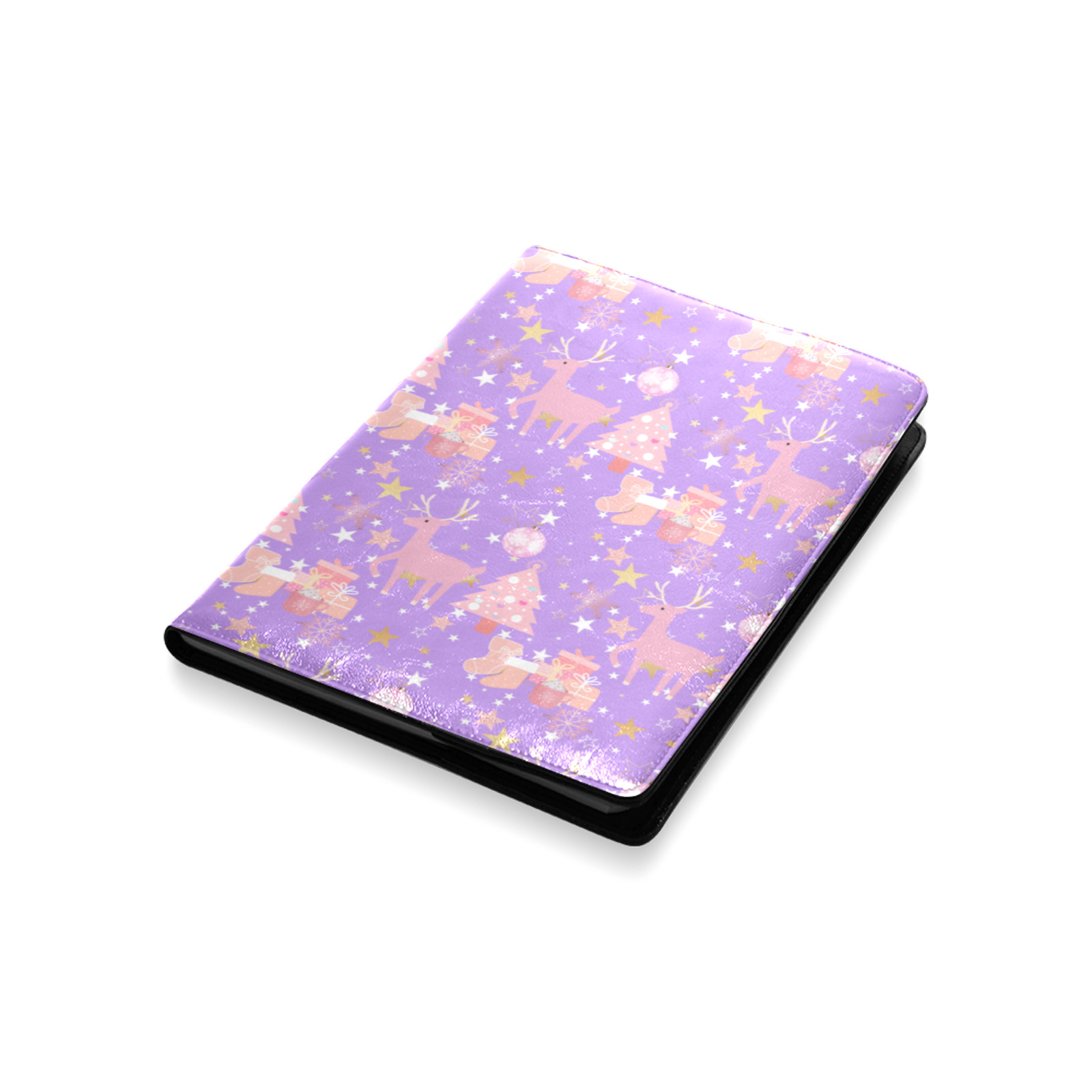 Pink and Purple and Gold Christmas Design Custom NoteBook B5