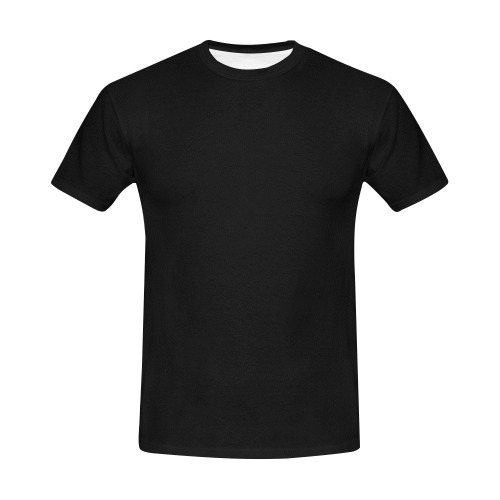 Fractoberry Half Logo Black T-Shirt All Over Print T-Shirt for Men (USA Size) (Model T40)