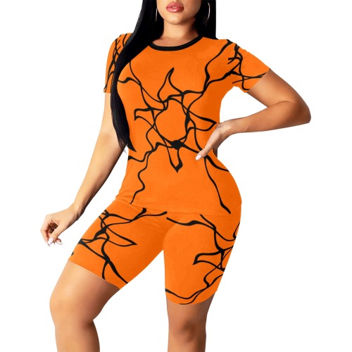 Black Interlocking Triangles2 Noisy orange