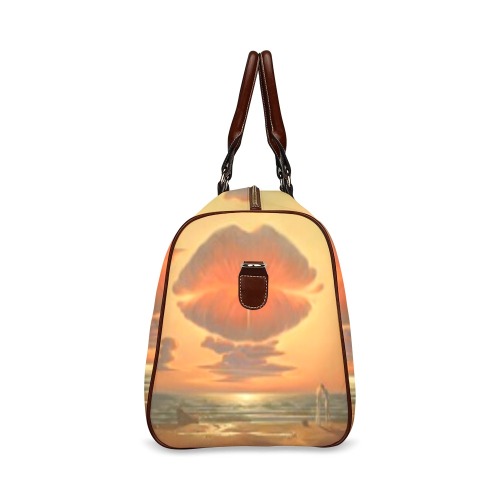 cloud formed lips with sun behind them at the seaTravel bag Waterproof Travel Bag/Large (Model 1639)