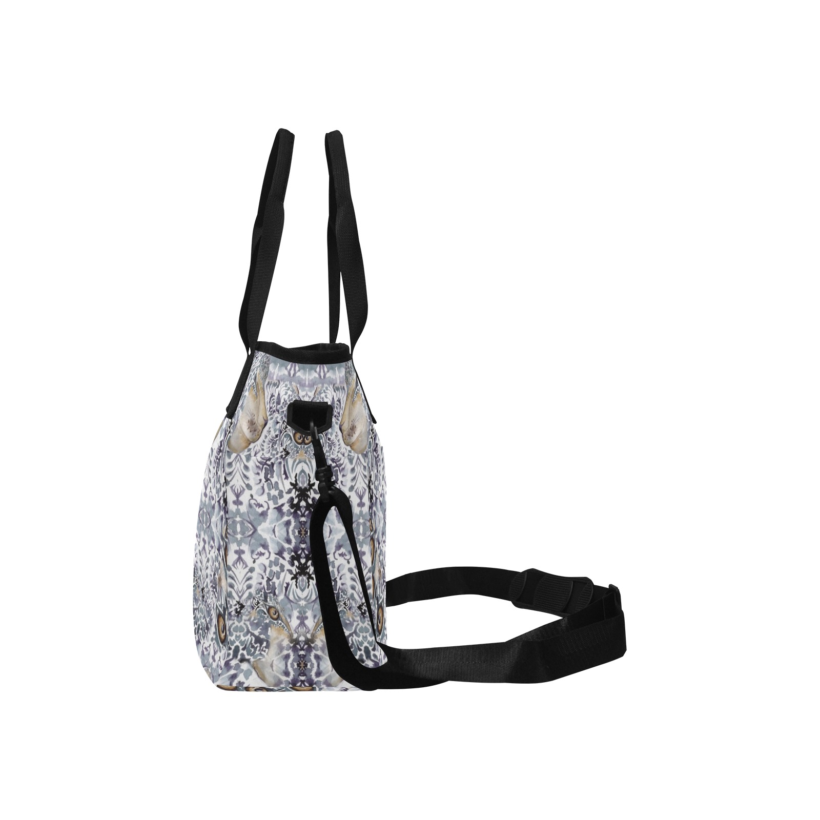 Nidhi December 2014-pattern 4-gray-44x55inches Tote Bag with Shoulder Strap (Model 1724)