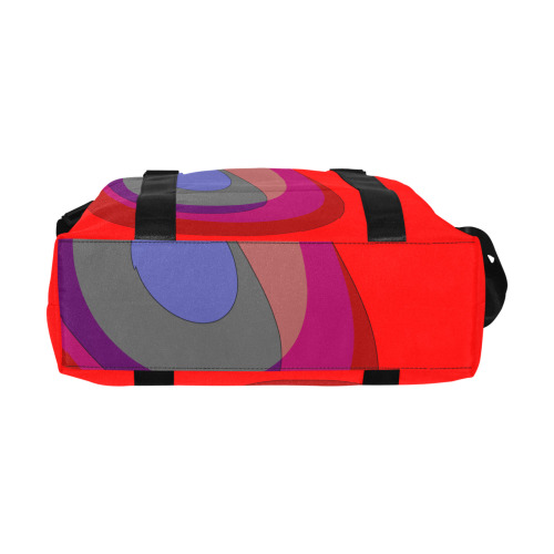 Red Abstract 714 Large Capacity Duffle Bag (Model 1715)