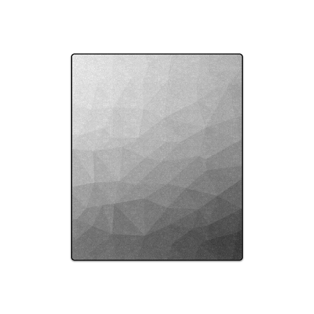 Grey Gradient Geometric Mesh Pattern Blanket 50"x60"