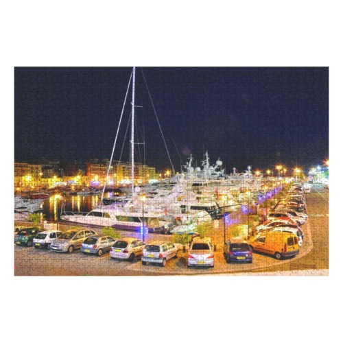Nice France Harbour 1000-Piece Wooden Photo Puzzles