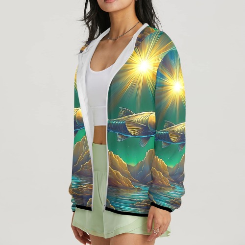 Celestial Swim Women's Lightweight Sun Protection Hoodie (Model H62)