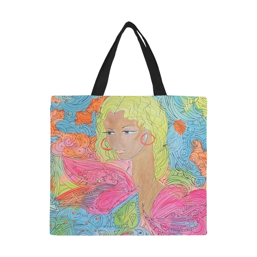 Aayla All Over Print Canvas Tote Bag/Large (Model 1699)