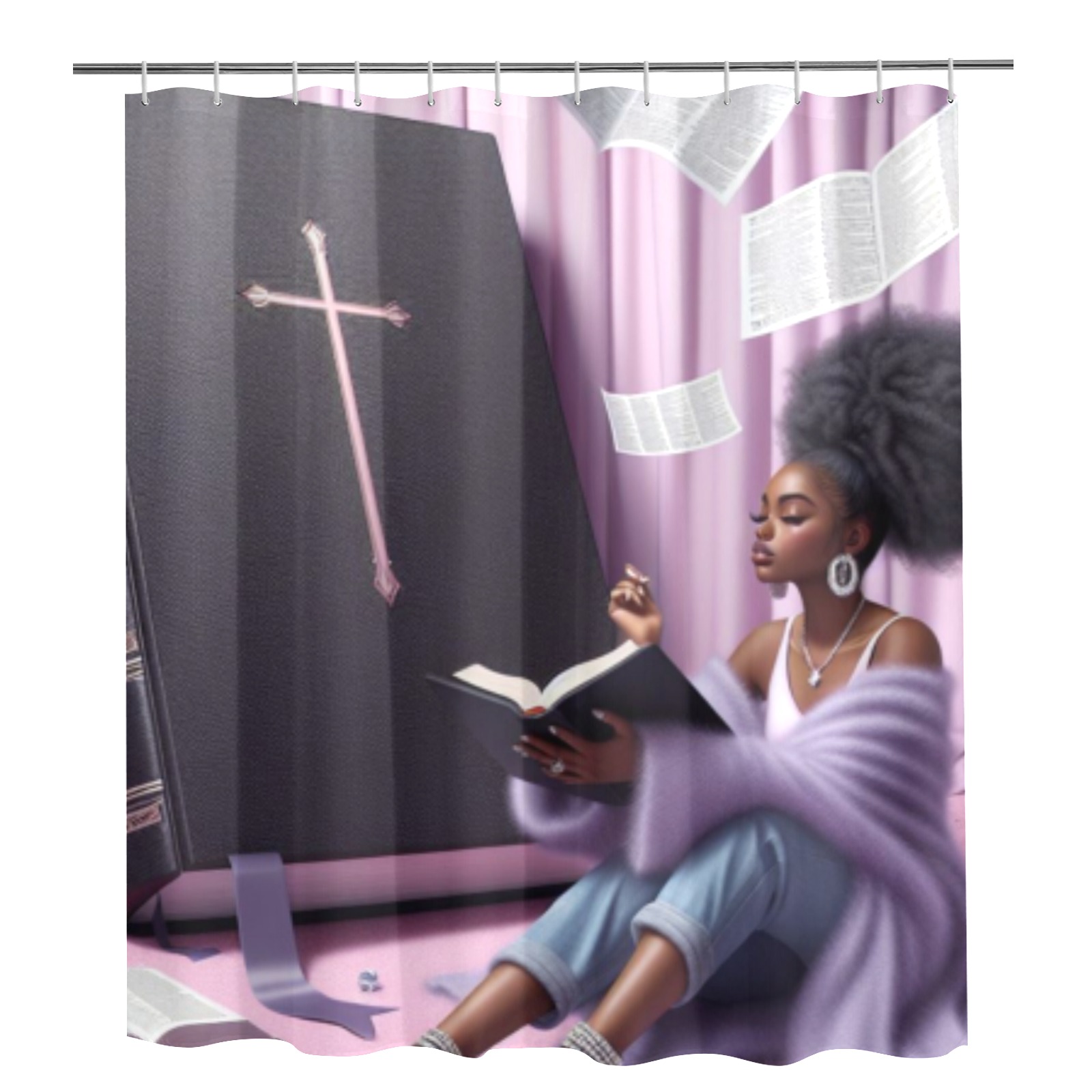 GOD HAS IT ALL WORKED OUT Shower Curtain 72"x84"