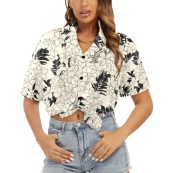 Wild blooming plumeria BB-1 Women's All Over Print Hawaiian Shirt (T58-2)