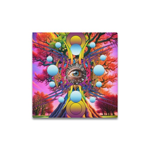Cosmic Tree Upgraded Canvas Print 16"x16"