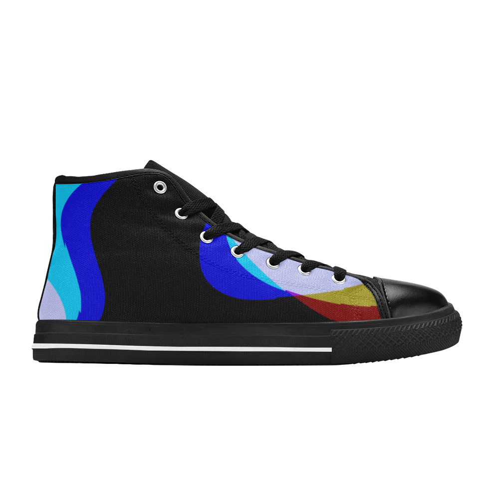 Abstract 2322 Women's Classic High Top Canvas Shoes (Model 017)