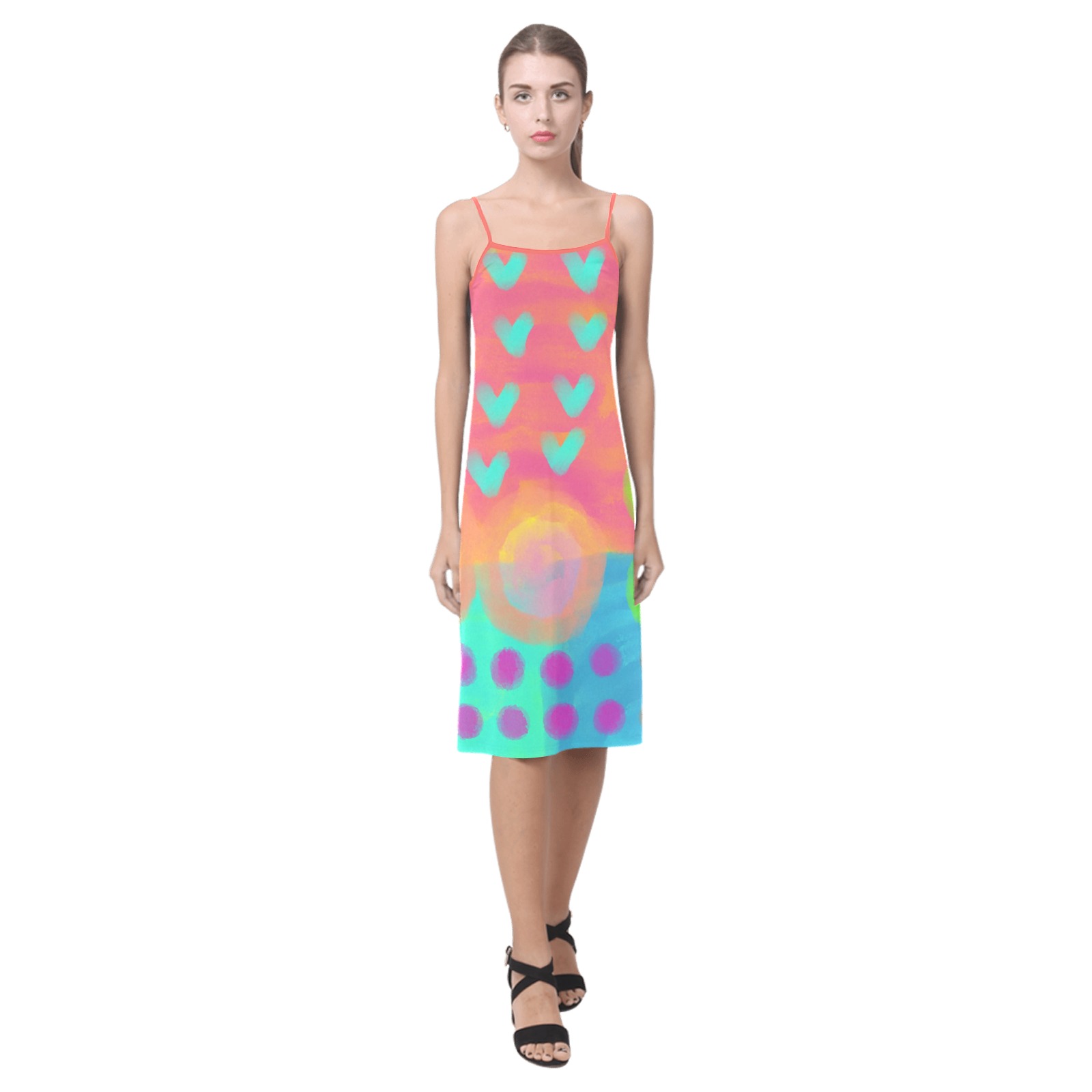 Funky Abstract Wearable Art Alcestis Slip Dress (Model D05)