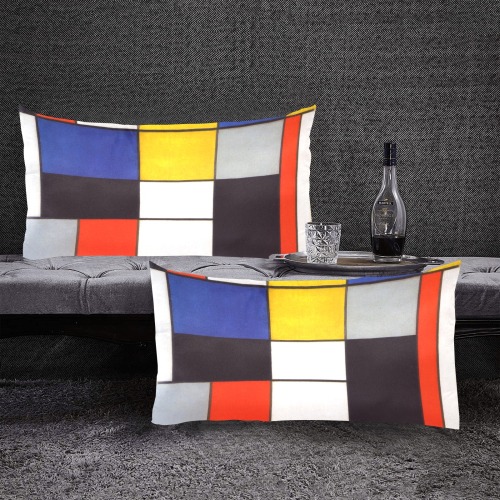 Composition A by Piet Mondrian Custom Pillow Case 20"x 36" (One Side) (Set of 2)