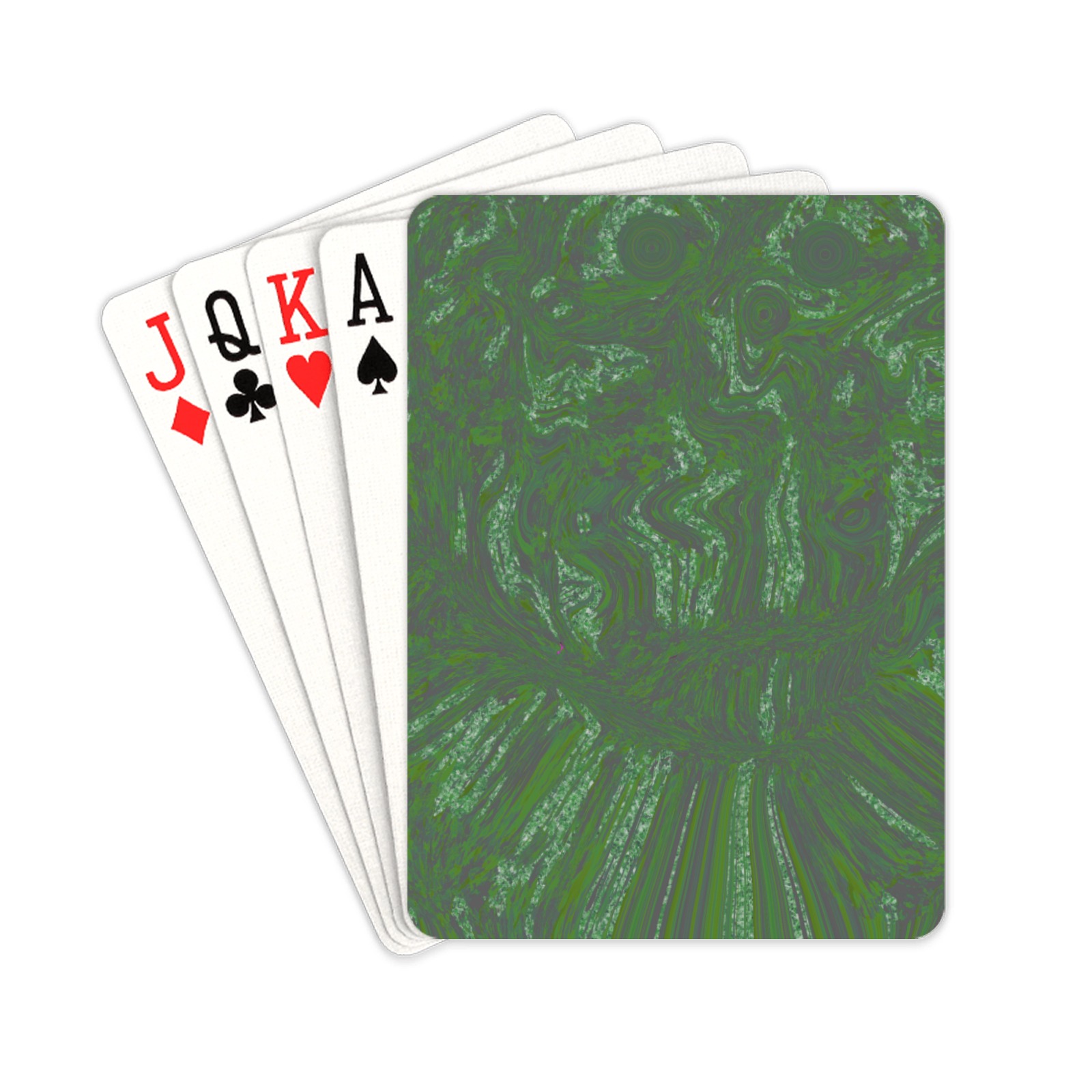 ocean storms green Playing Cards 2.5"x3.5"