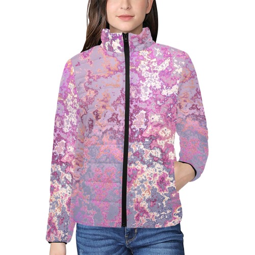 Padded jacket #5 Women's Stand Collar Padded Jacket (Model H41)