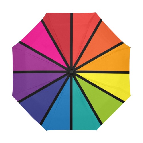 Wheel of Colour Anti-UV Auto-Foldable Umbrella (U09)