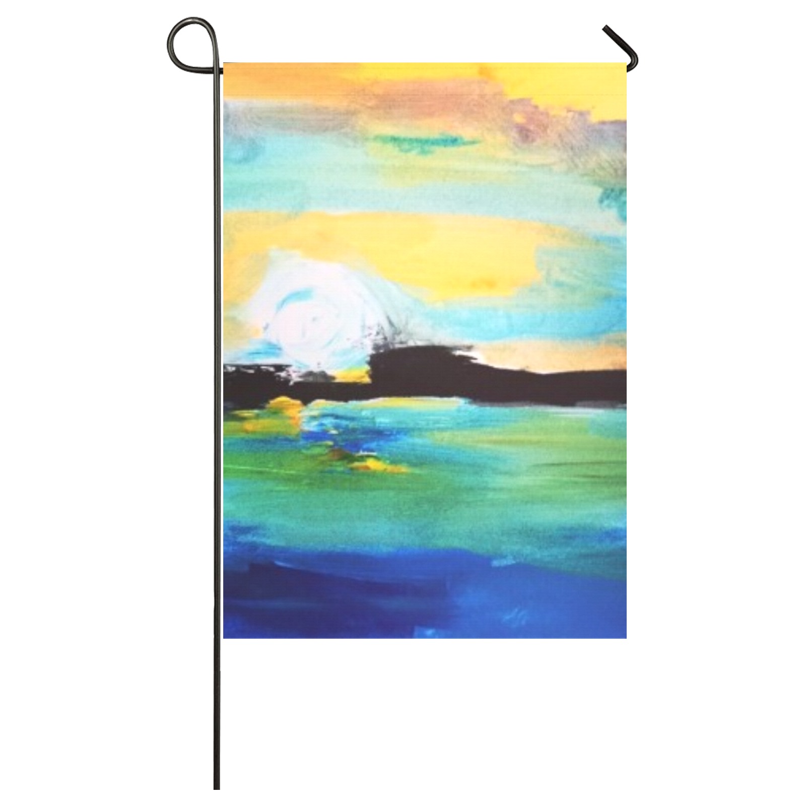 yellow blue sunset Garden Flag 28''x40'' (Two Sides Printing)