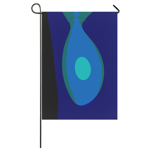 Dimensional Blue Abstract 915 Garden Flag 28''x40'' （Without Flagpole）