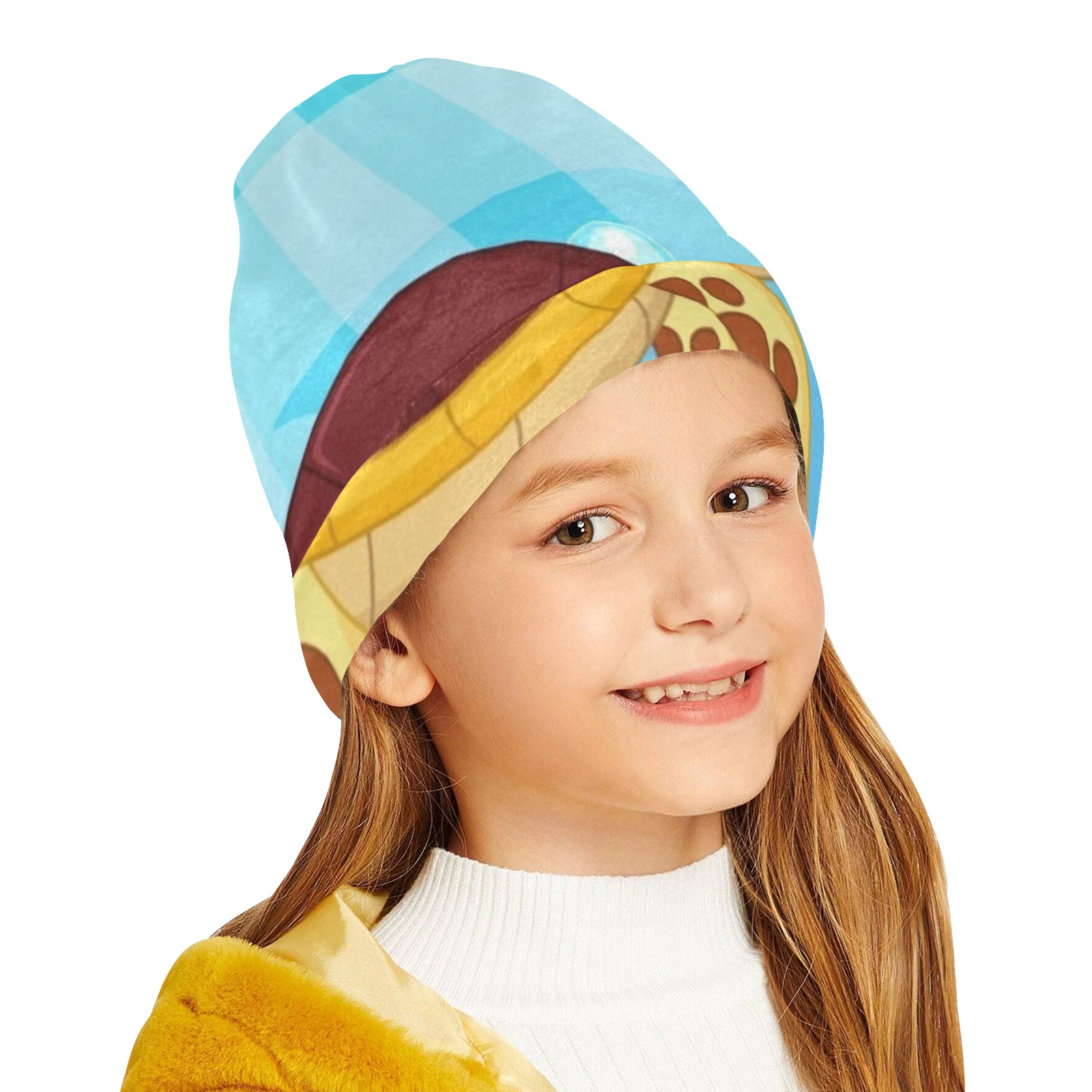 Cute Turtle All Over Print Beanie for Kids