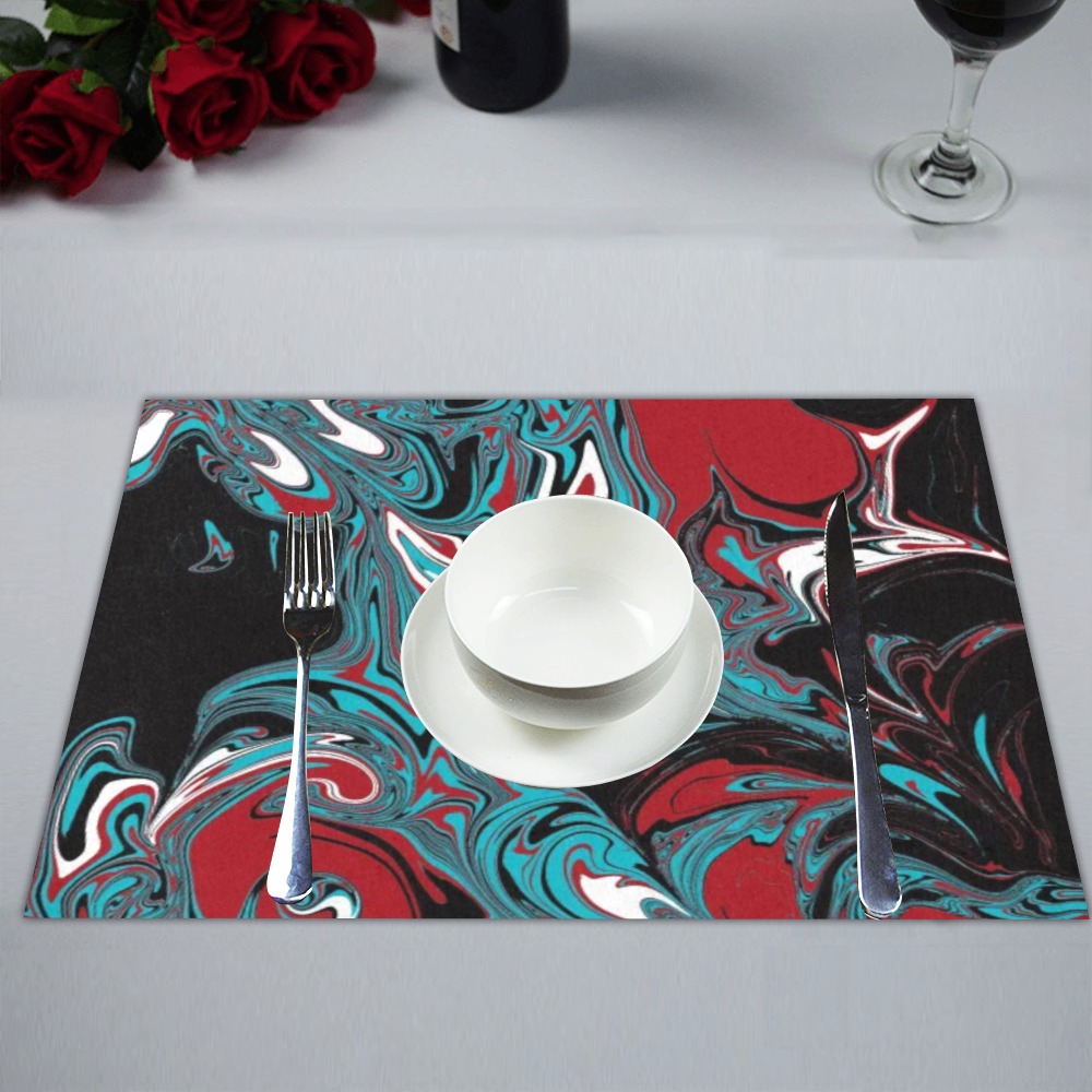 Dark Wave of Colors Placemat 14’’ x 19’’ (Set of 6)