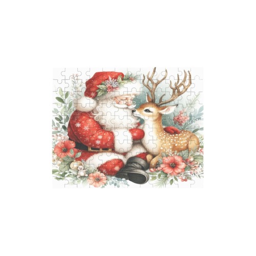 Santa And Reindeer 1