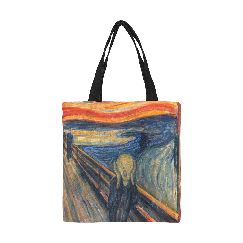 Edvard Munch-The scream All Over Print Canvas Tote Bag/Small (Model 1697)